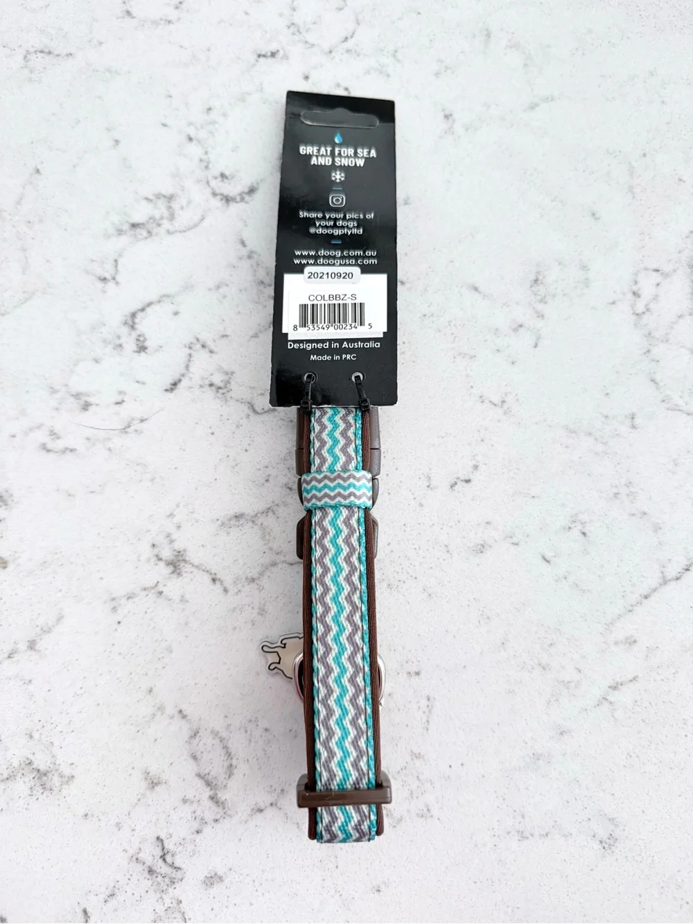 NWT- DOOG Dog Neoprene Chevron Collar -Benji Sz. Small 9”-13”